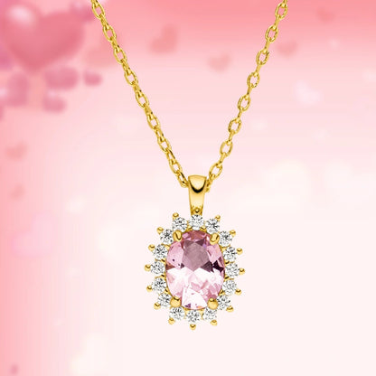 COLLIER SCINTILLANT ROSE