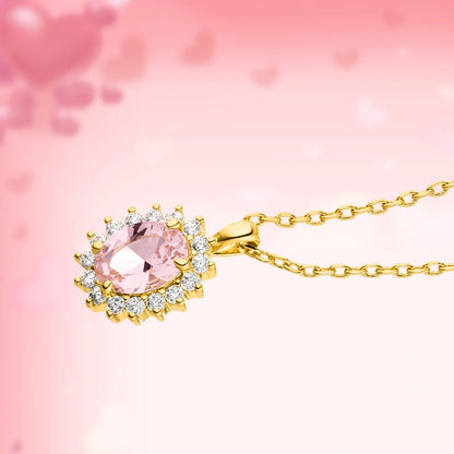 COLLIER SCINTILLANT ROSE